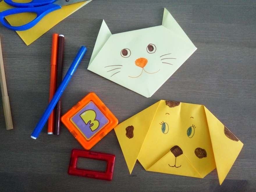 Мастер-класс: собака и кошка оригами | В детский сад