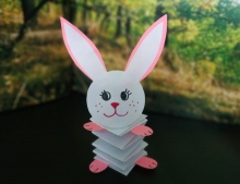 Простая оригами поделка кролика